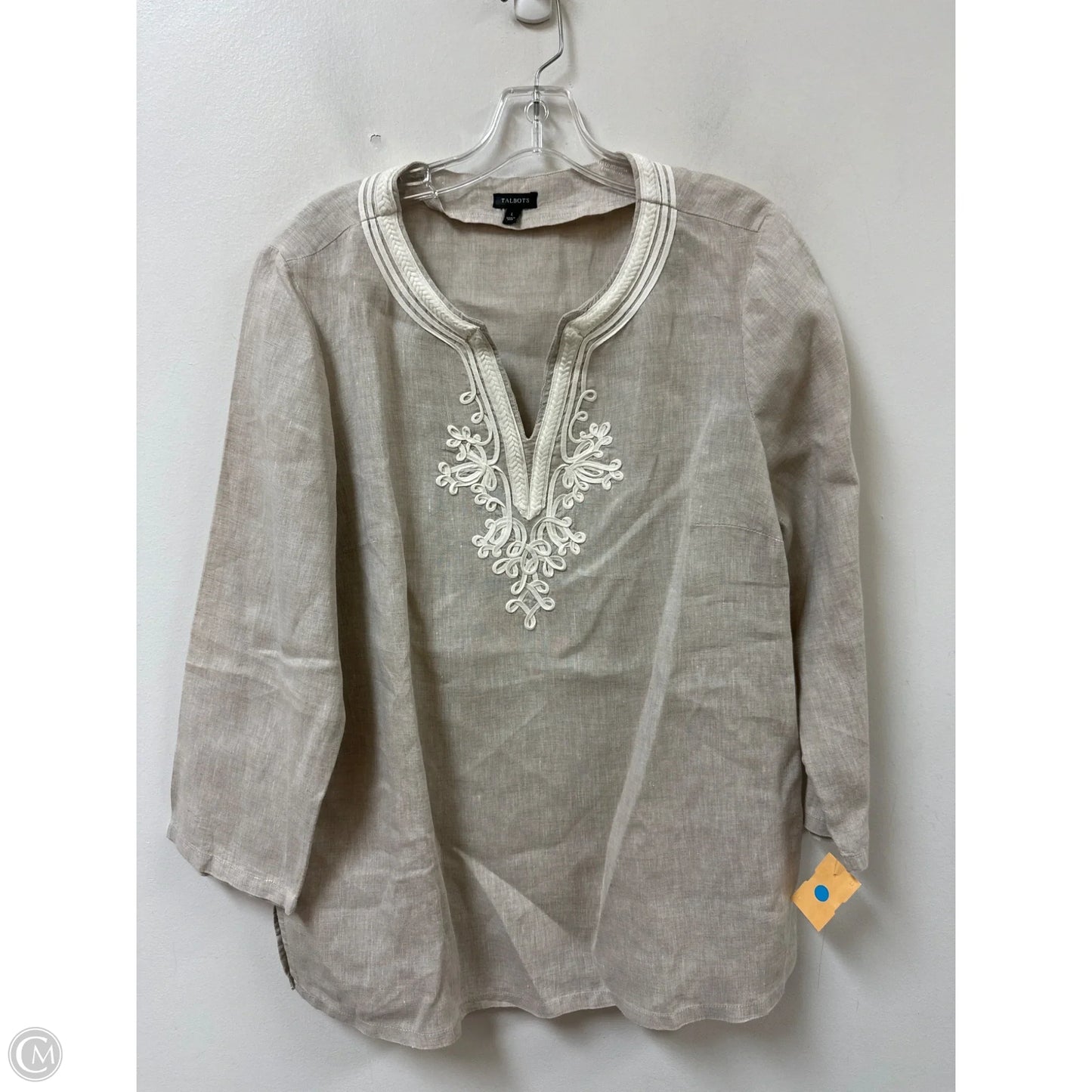 Tunic Long Sleeve By Talbots In Grey, Size: L