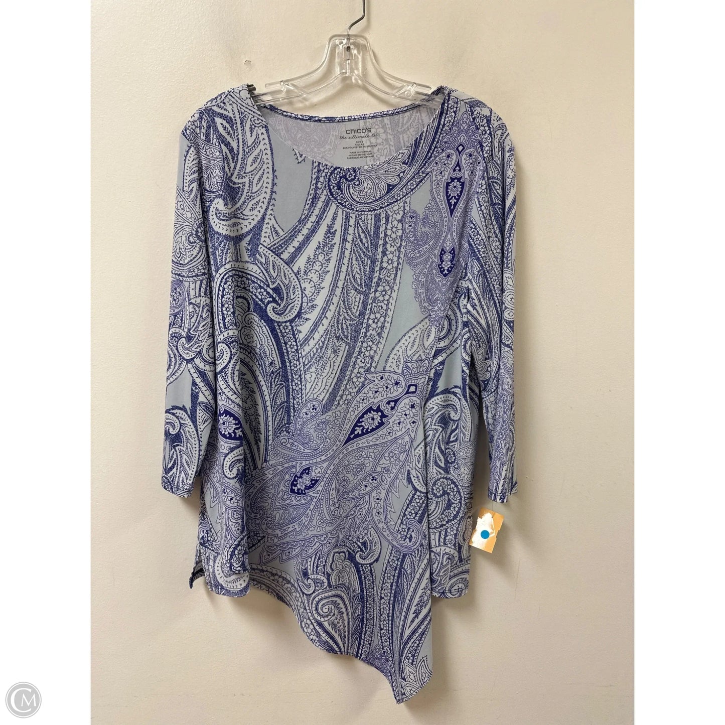 Tunic Long Sleeve By Chicos In Purple, Size: L