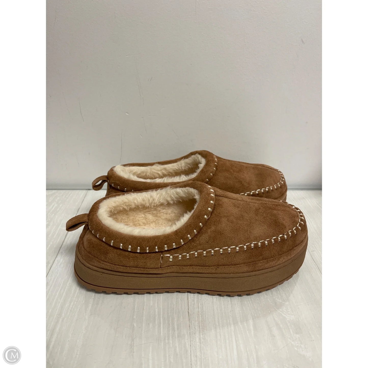 Shoes Heels Platform By Clothes Mentor In Tan, Size: 10