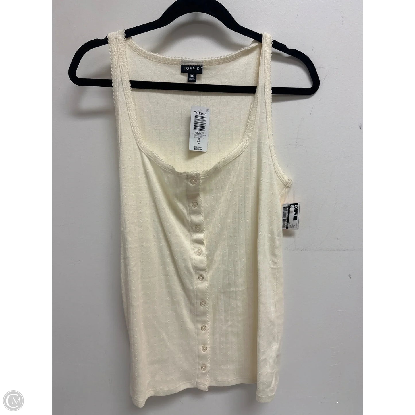 Tank Top By Torrid In Cream, Size: L