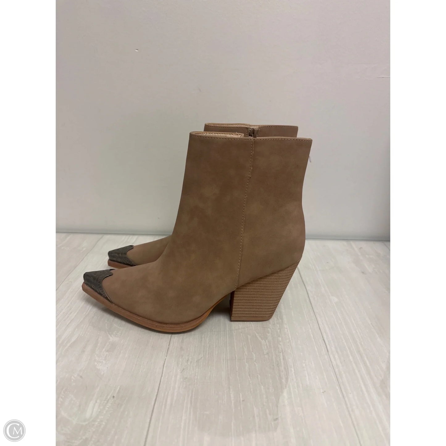 Boots Ankle Heels By Oasis Society In Tan, Size: 9