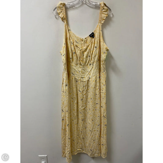 Dress Casual Midi By Torrid In Yellow, Size: 1x