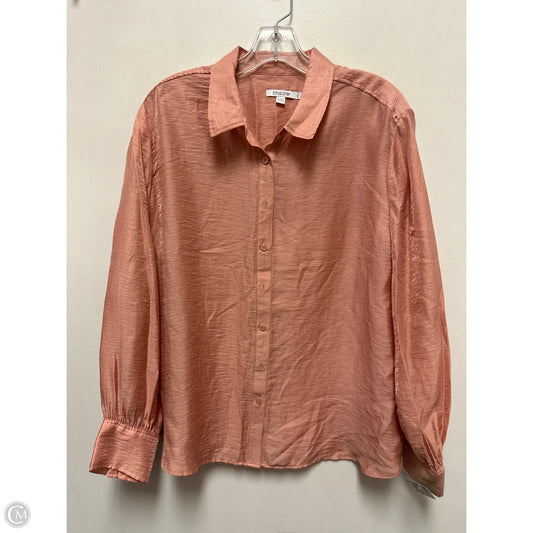 Blouse Long Sleeve By Chicos In Pink, Size: Xl