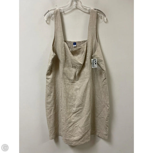 Dress Casual Midi By Old Navy In Tan, Size: 1x