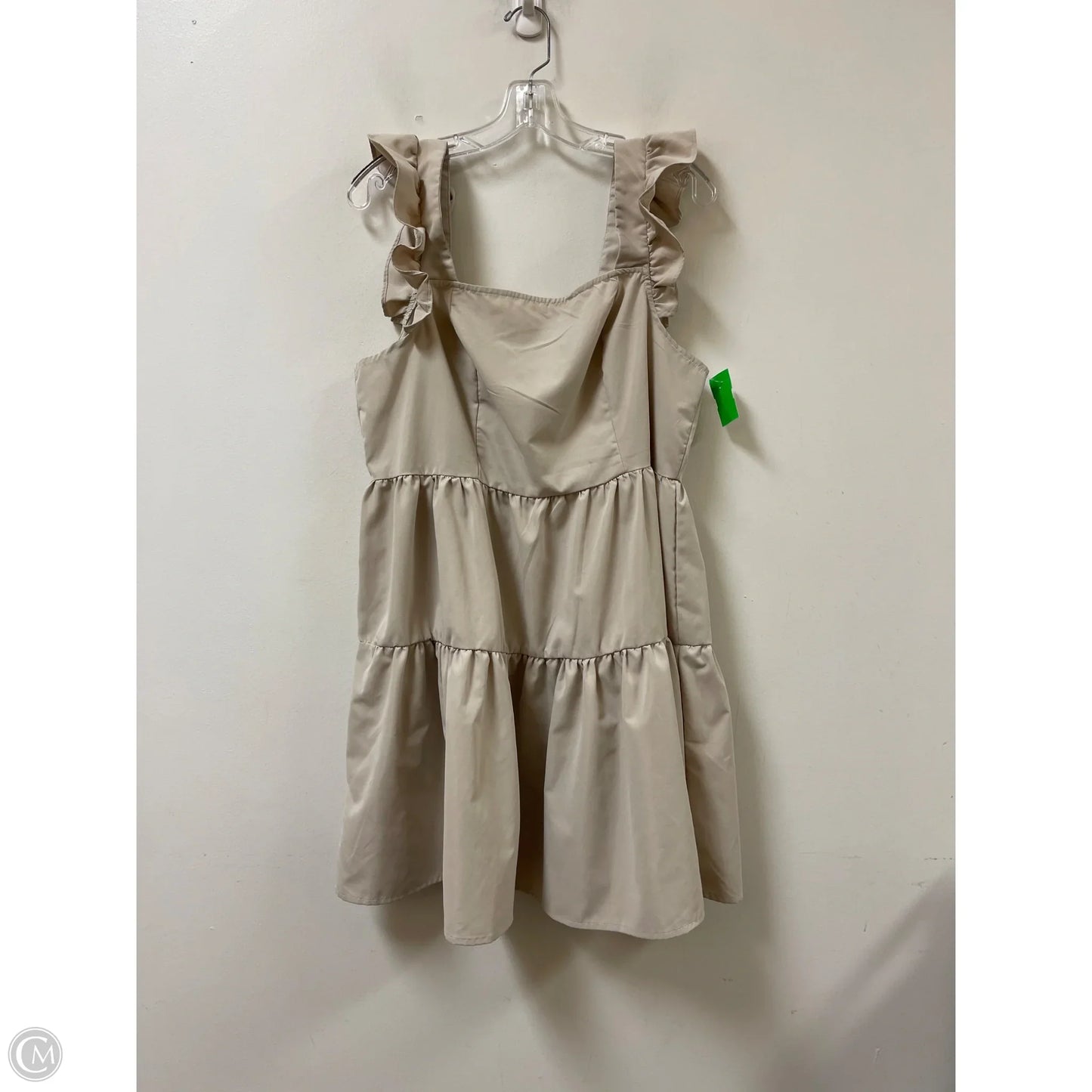 Dress Casual Short By Shein In Tan, Size: 2x