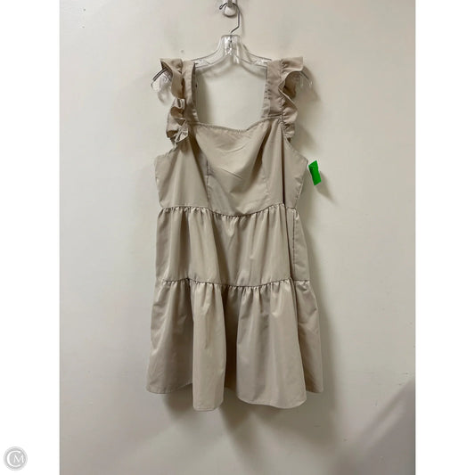 Dress Casual Short By Shein In Tan, Size: 2x