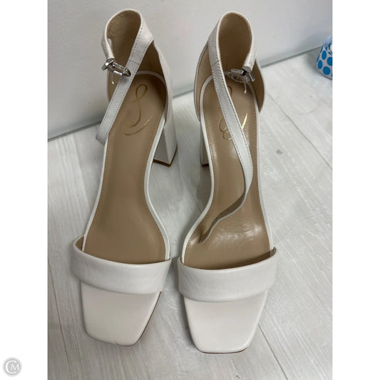Sandals Heels Block By Sam Edelman In White, Size: 12