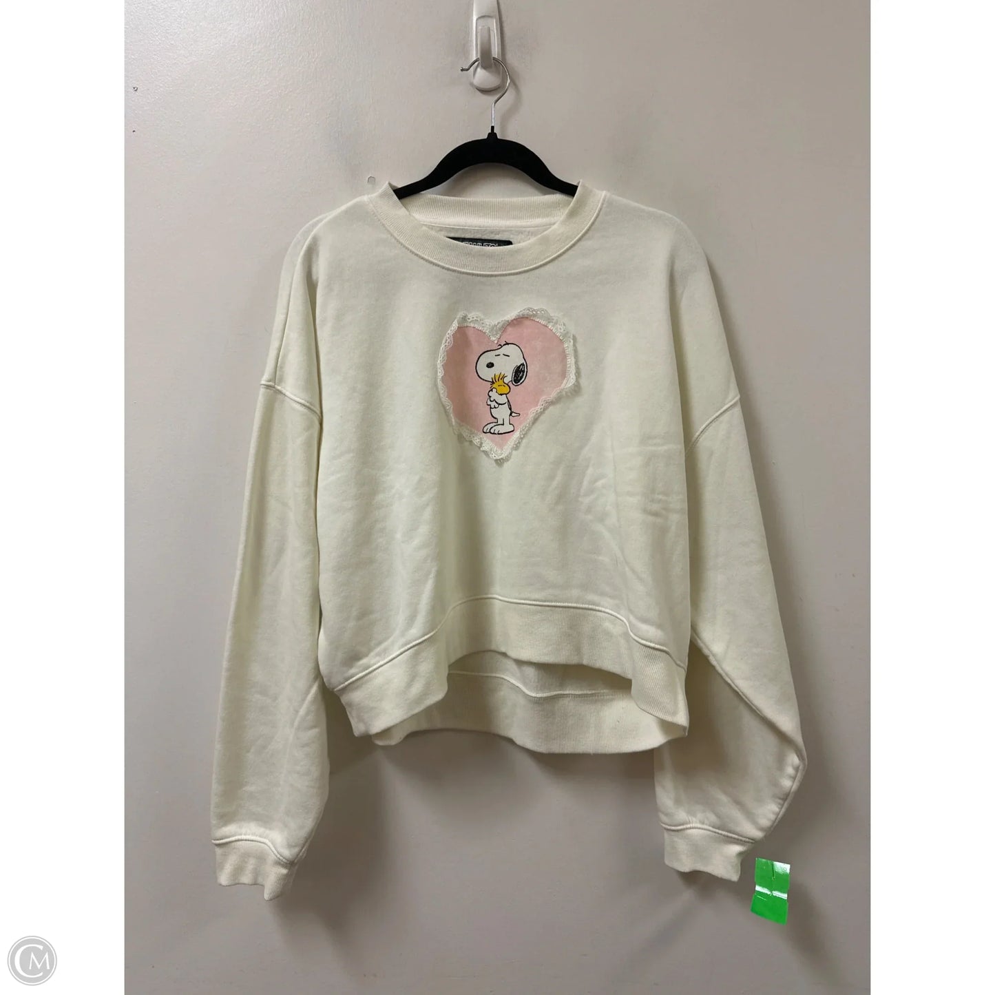 Sweater By Clothes Mentor In Cream, Size: L
