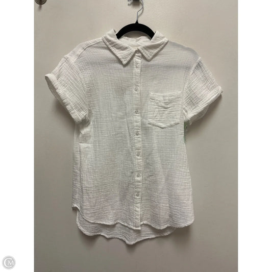 Blouse Short Sleeve By Caslon In White, Size: S