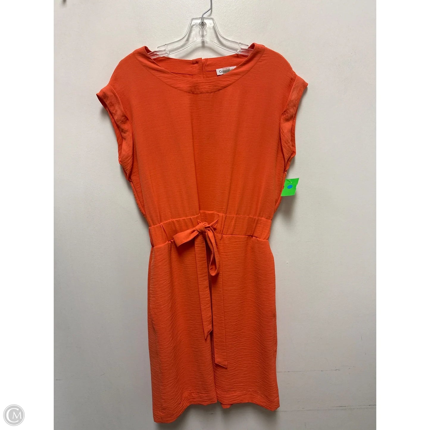 Dress Casual Midi By Calvin Klein In Orange, Size: S