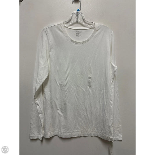 Top Long Sleeve By Gap In White, Size: L