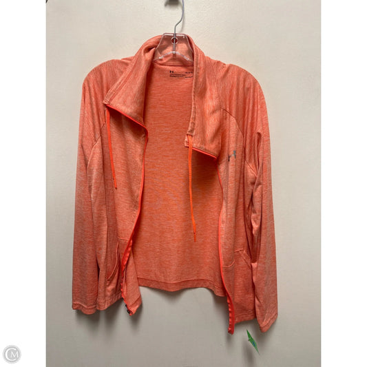 Athletic Jacket By Under Armour In Orange, Size: L