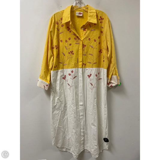 Dress Casual Maxi By Anthropologie In Yellow, Size: L