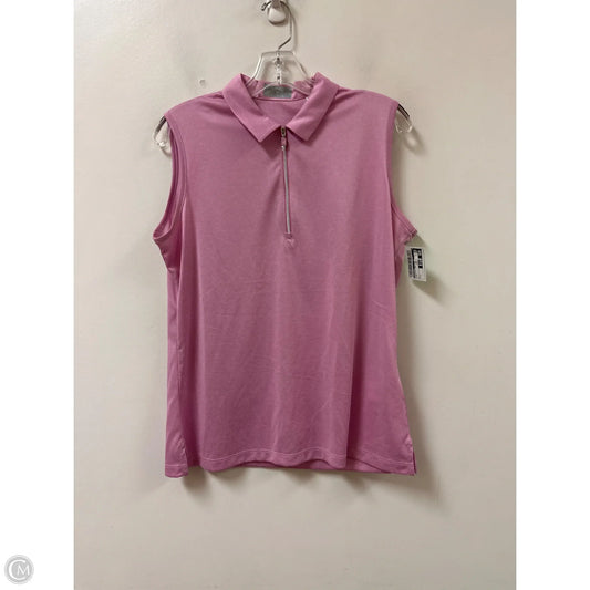 Athletic Tank Top By Callaway In Pink, Size: L