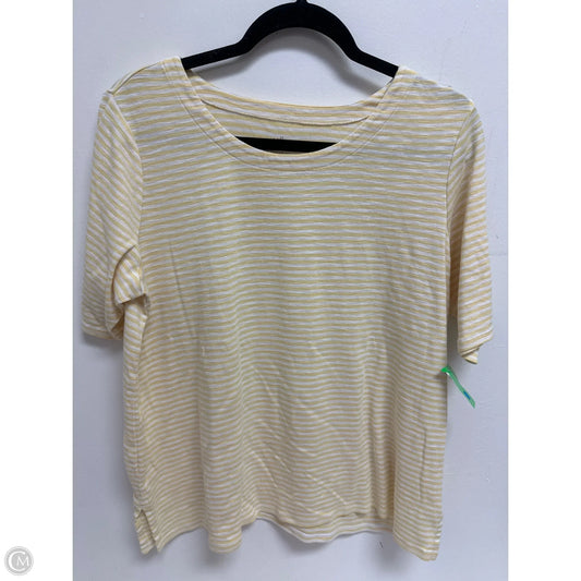 Top Short Sleeve By J. Jill In Yellow, Size: L