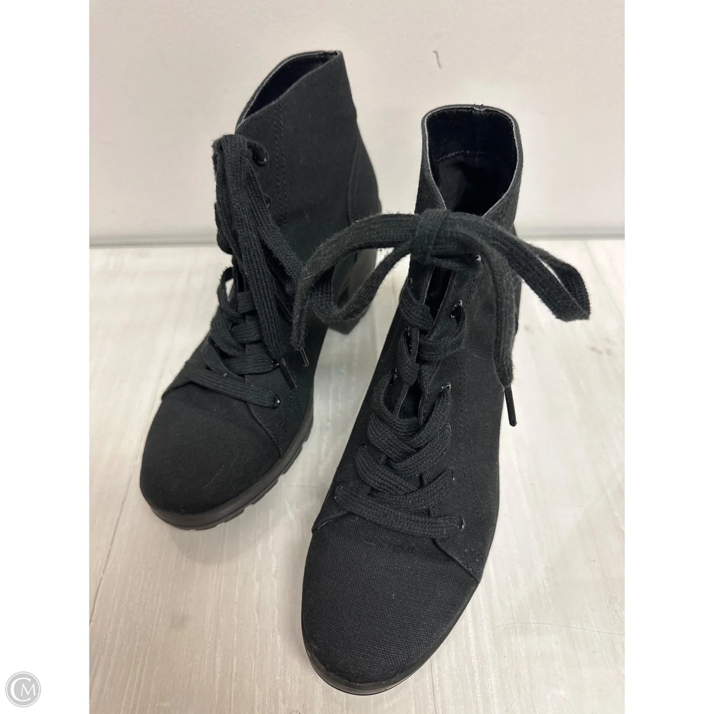 Boots Ankle Heels By Mix No 6 In Black, Size: 8