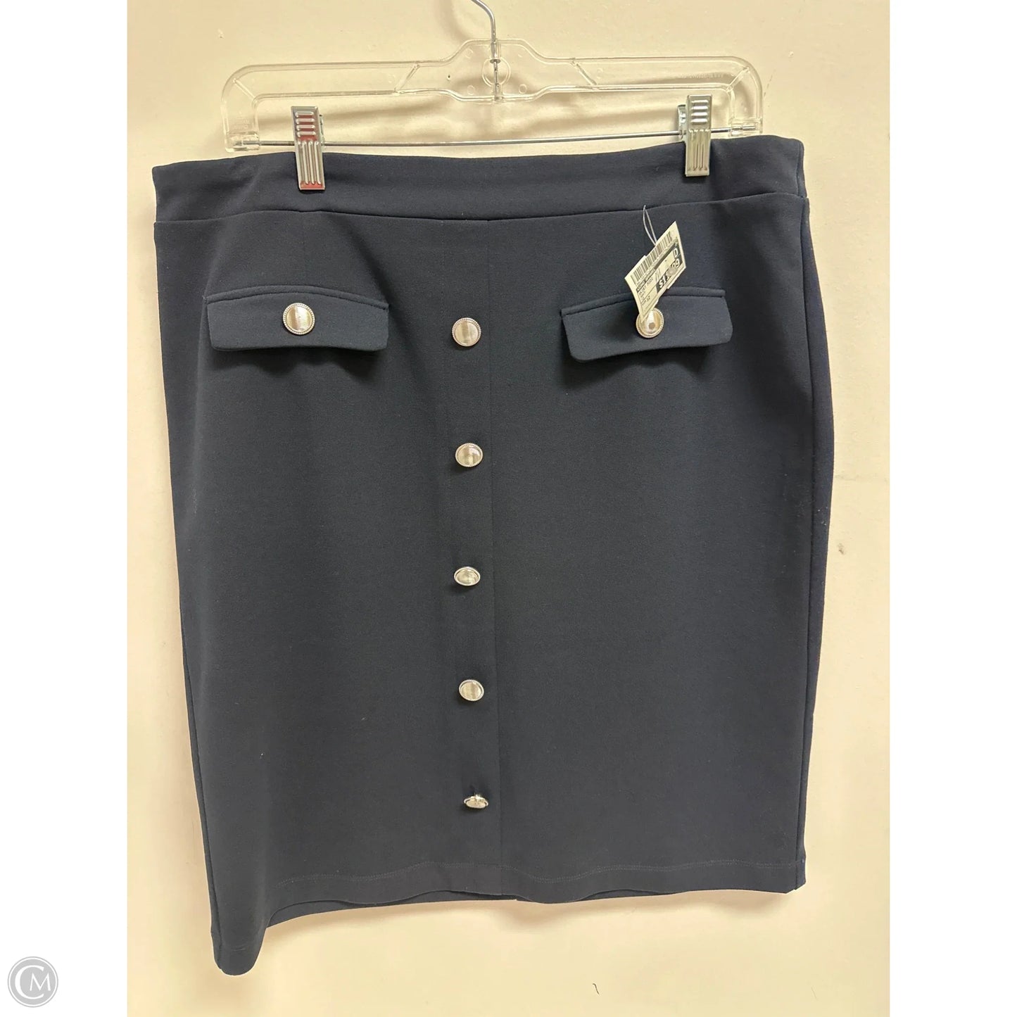 Skirt Midi By Soho Apparel In Navy, Size: 12