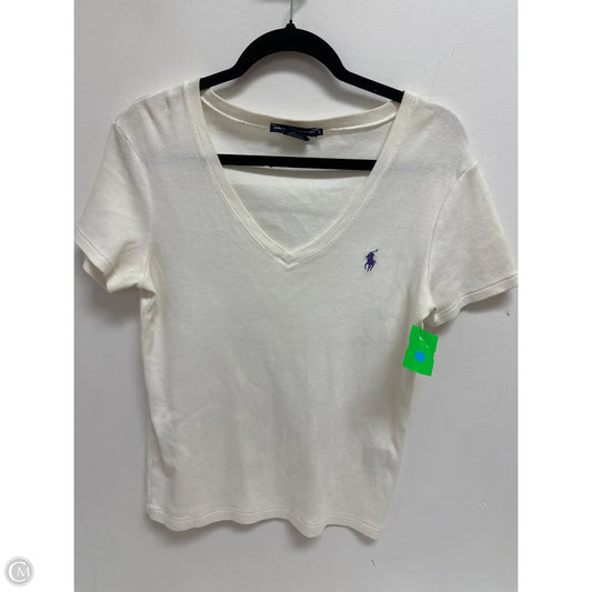 Top Short Sleeve By Ralph Lauren Co In Cream, Size: Xl