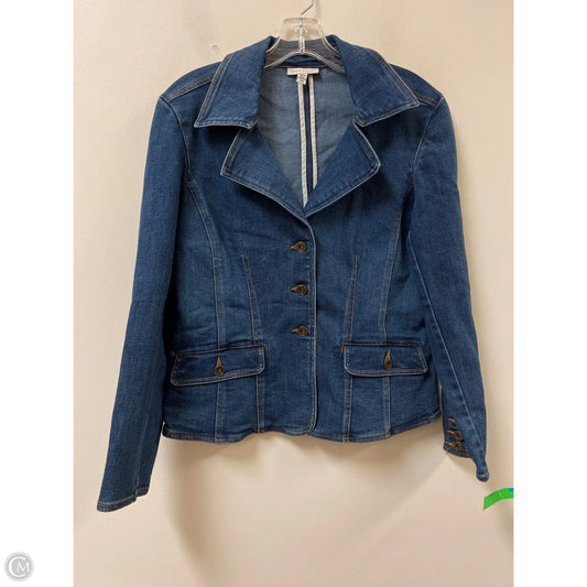 Jacket Denim By David Brooks In Blue Denim, Size: M