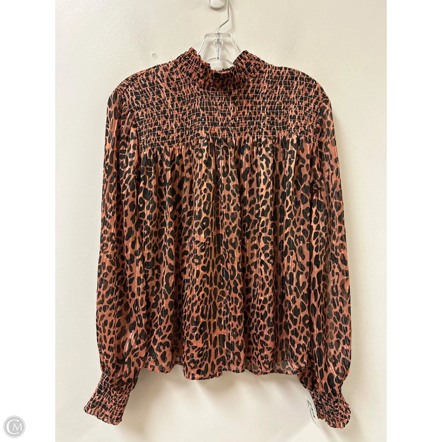 Top Long Sleeve By Scotch & Soda In Animal Print, Size: L