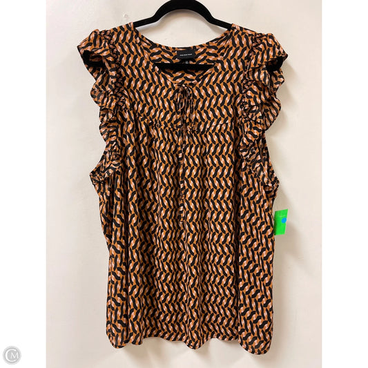 Top Short Sleeve By Who What Wear In Orange, Size: 2x