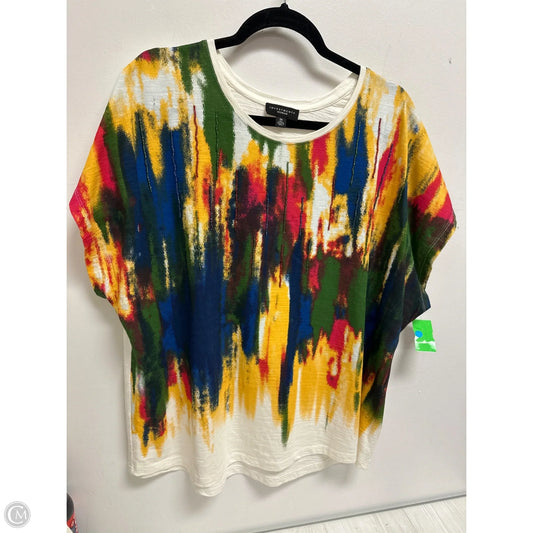 Top Short Sleeve By Investments In Multi-colored, Size: 1x
