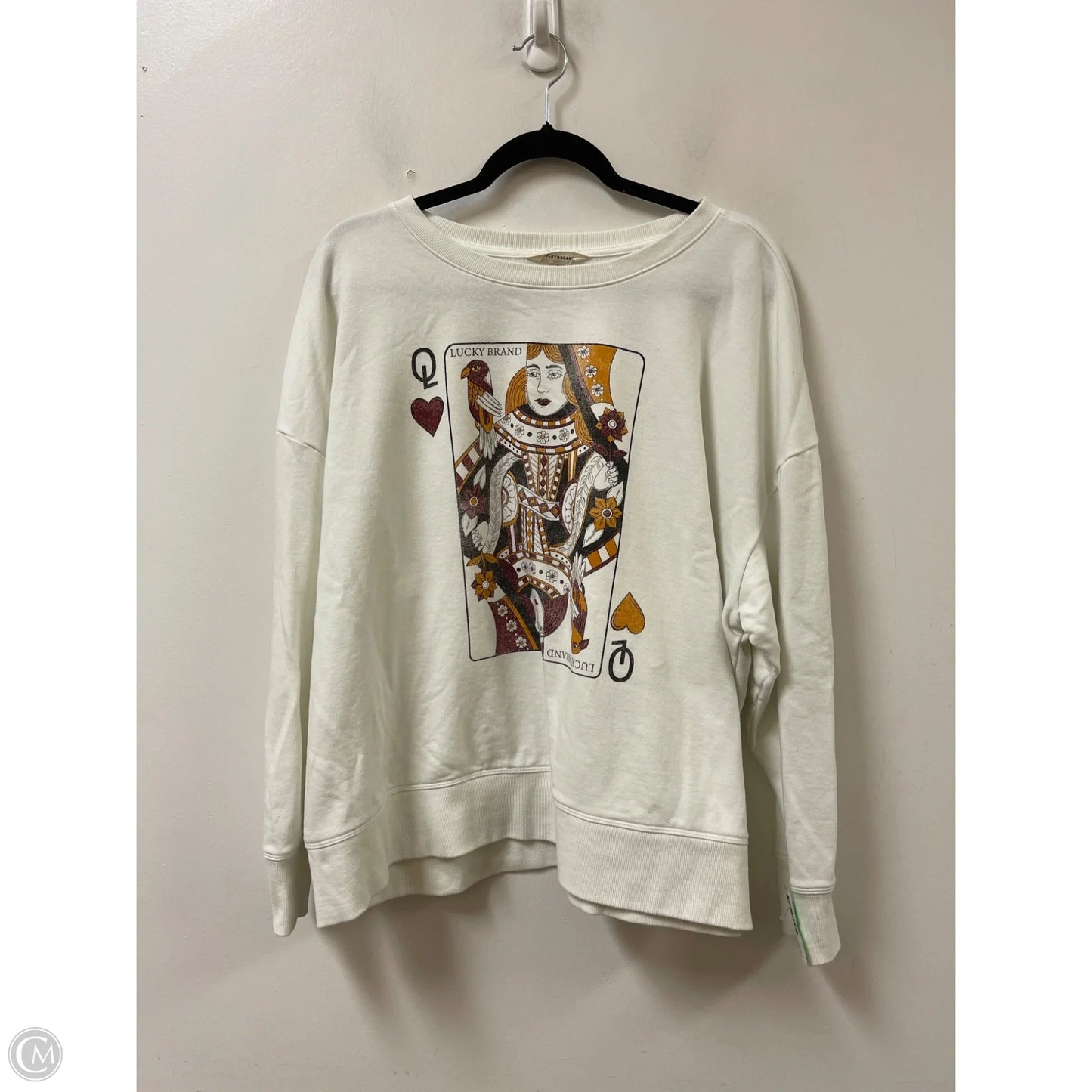 Sweater By Lucky Brand In Cream, Size: 3x