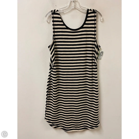 Dress Casual Midi By Athleta In Black & Cream, Size: L