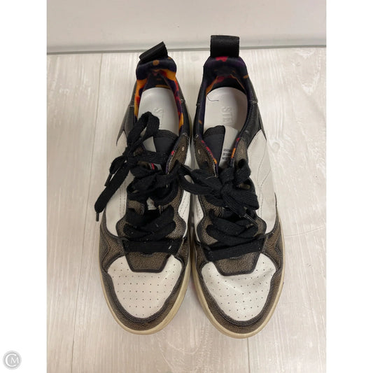 Shoes Sneakers By Steve Madden In Gold & White, Size: 7.5