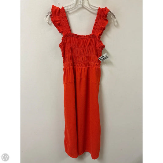 Dress Casual Midi By Old Navy In Orange, Size: Xs