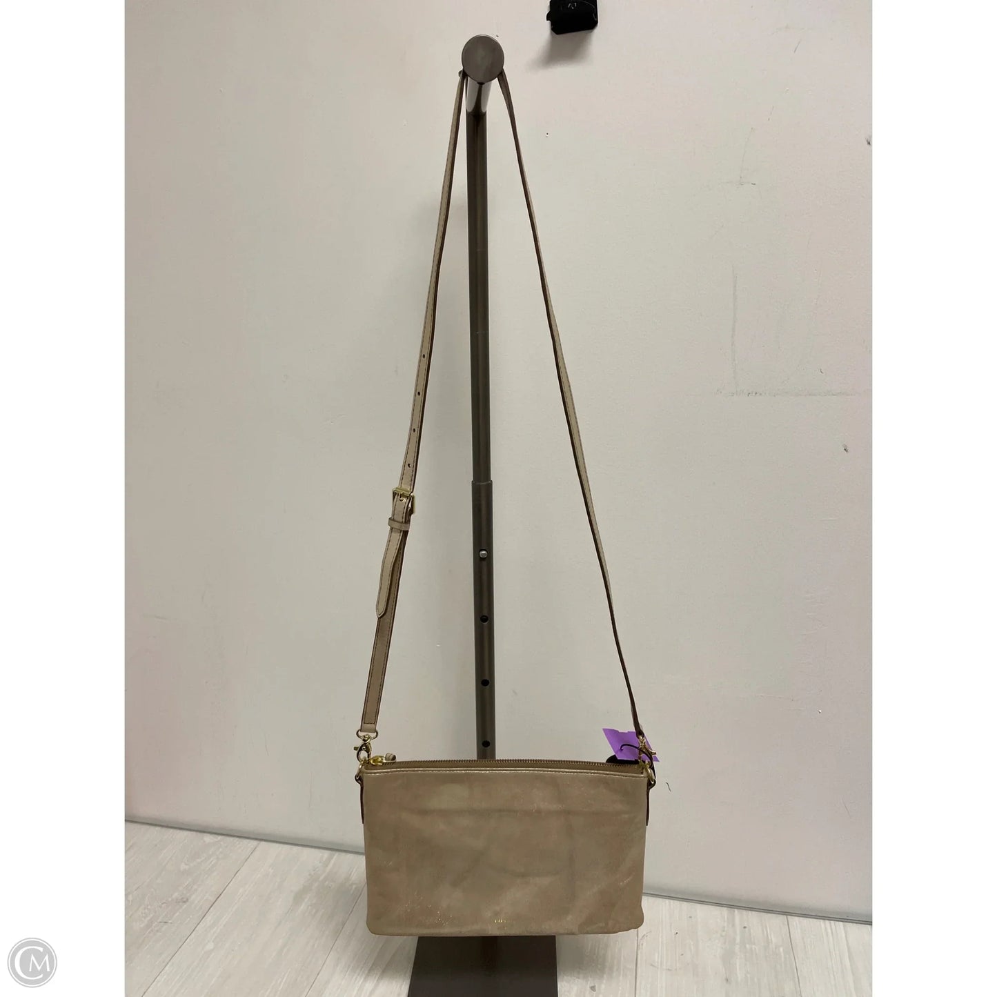Handbag Leather By Fossil, Size: Medium