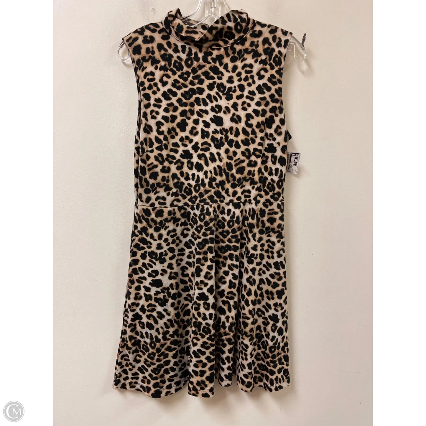 Dress Casual Midi By New York And Co In Animal Print, Size: L