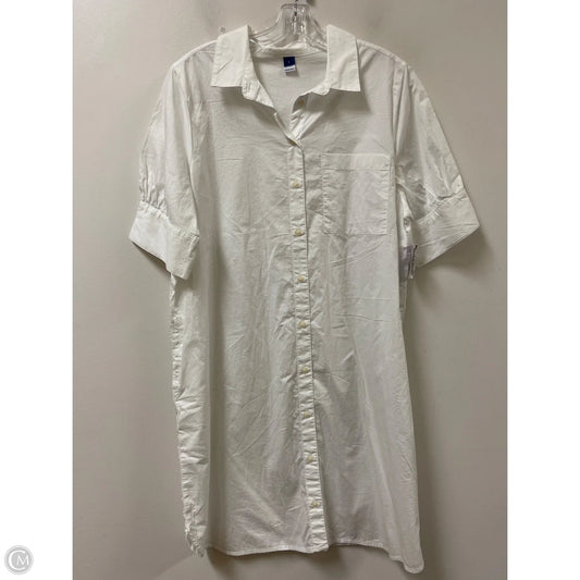 Dress Casual Midi By Old Navy In White, Size: L