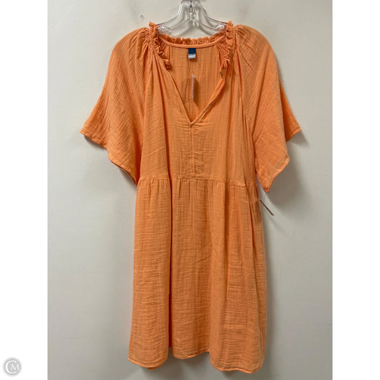 Dress Casual Midi By Old Navy In Orange, Size: L
