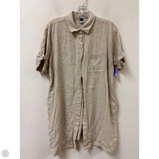 Dress Casual Midi By Old Navy In Tan, Size: L