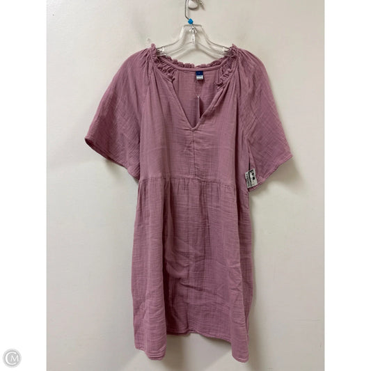 Dress Casual Midi By Old Navy In Pink, Size: L