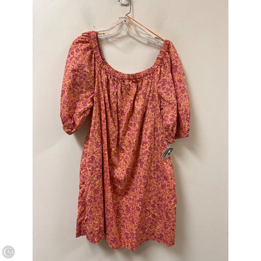 Dress Casual Midi By Old Navy In Orange, Size: L