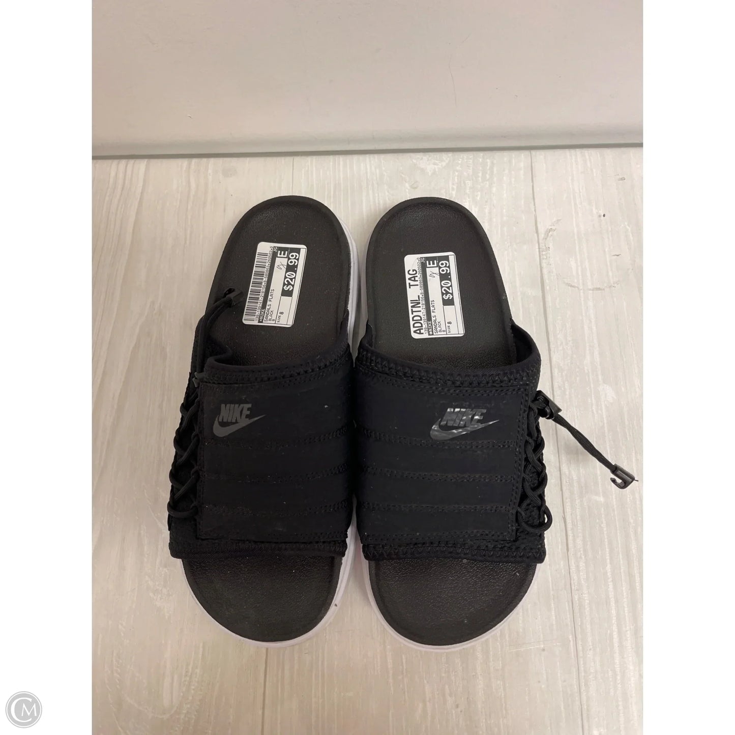 Sandals Flats By Nike In Black, Size: 8
