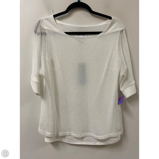 Top Short Sleeve By Joseph Ribkoff In White, Size: Osfm