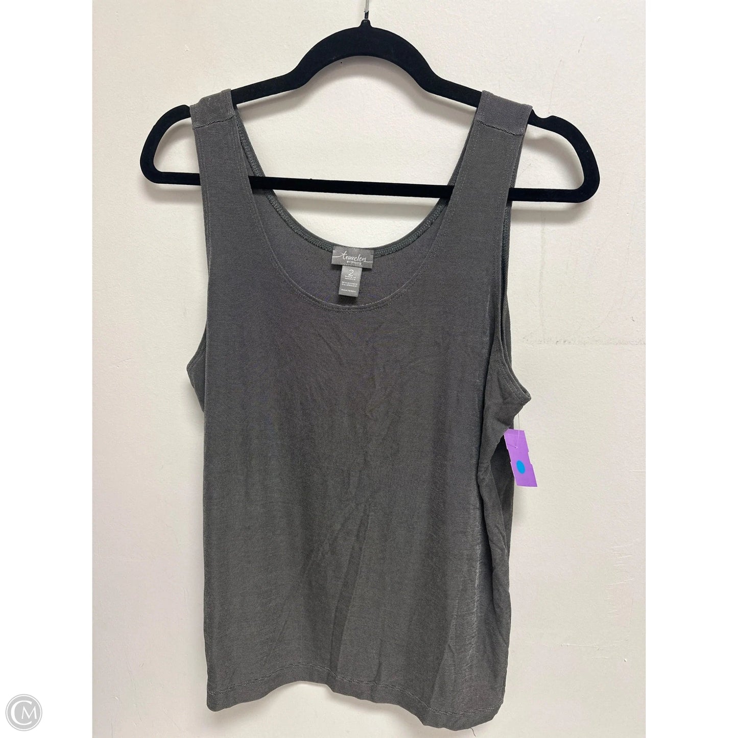 Tank Top By Chicos In Grey, Size: L
