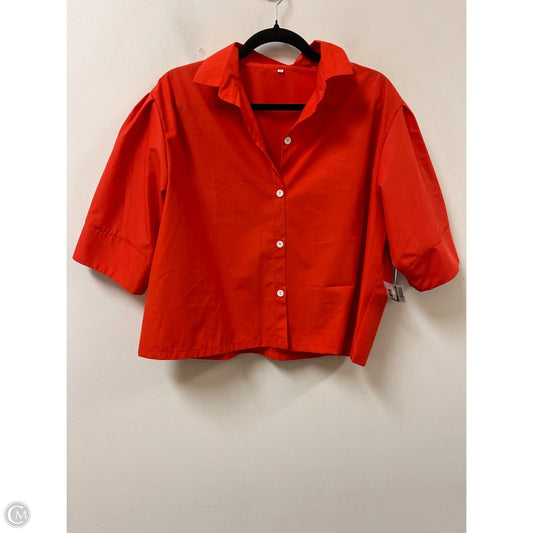 Blouse Short Sleeve By Clothes Mentor In Red, Size: Xl