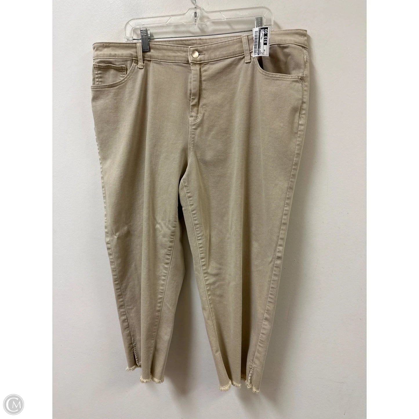 Jeans Straight By Chicos In Tan, Size: 26