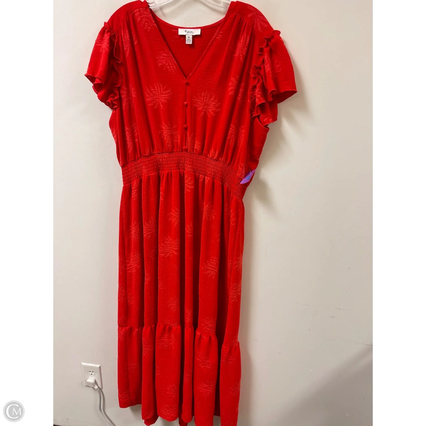 Dress Casual Maxi By Clothes Mentor In Red, Size: 2x