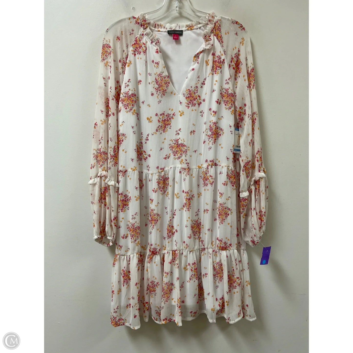 Dress Casual Midi By Vince Camuto In White, Size: L