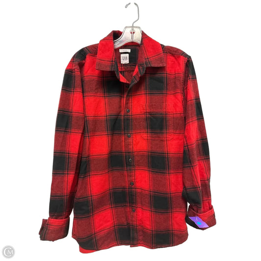 Blouse Long Sleeve By Gap In Red, Size: M