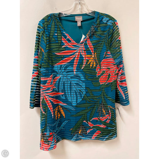 Top Long Sleeve By Chicos In Blue, Size: L