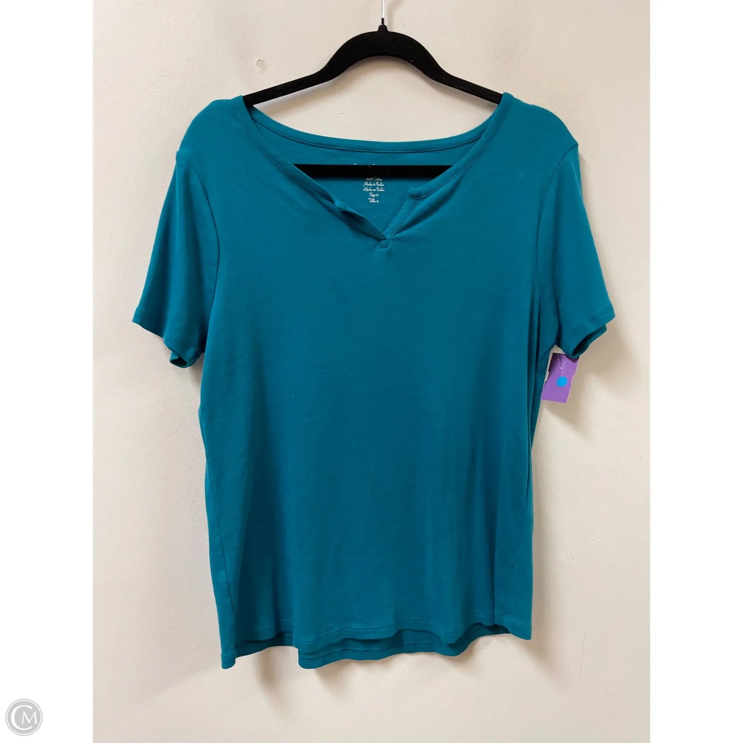 Top Short Sleeve By Chicos In Blue, Size: L