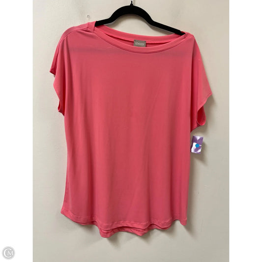 Top Short Sleeve By Chicos In Pink, Size: L