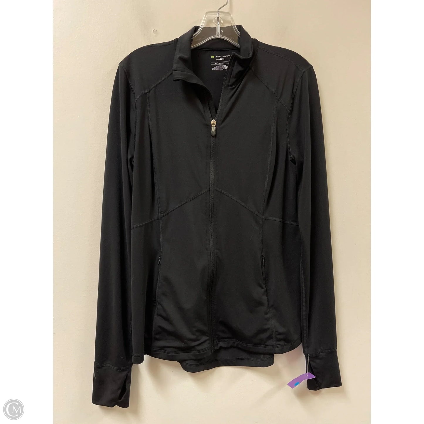 Athletic Jacket By Tek Gear In Black, Size: M