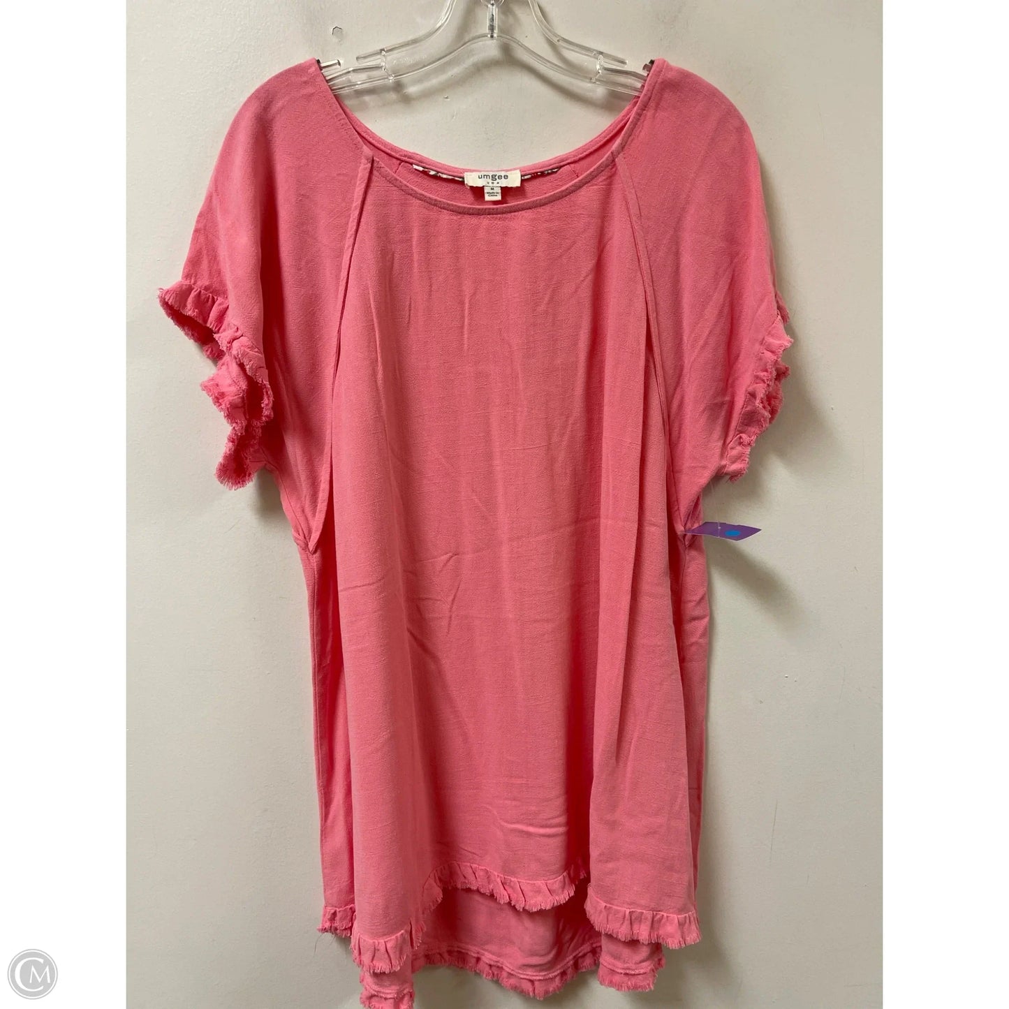 Tunic Short Sleeve By Umgee In Pink, Size: M